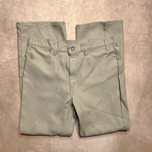 Vintage 60s Levi's Bootcut Flare Pants Khaki Gold Tab Men's 38 Retro Western - Picture 7 of 7